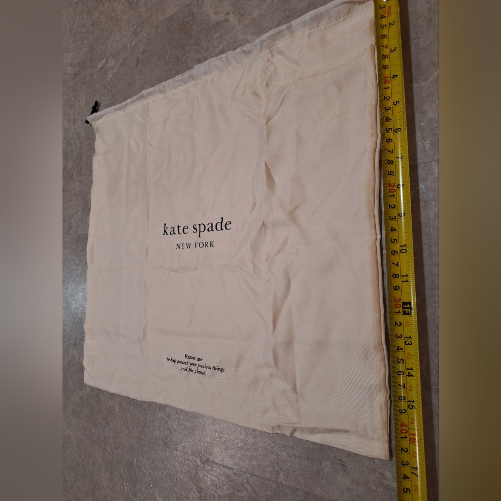 3/$20-Kate Spade Cream Dust Bag with Black Logo